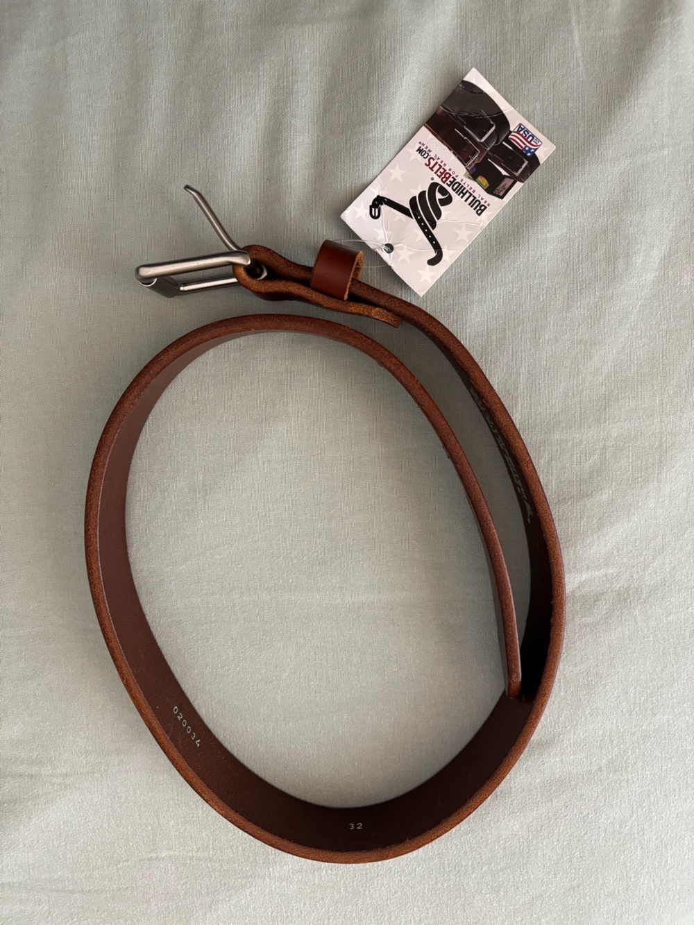 Bullhidebelts Brown Leather Belt with Silver Buckle -